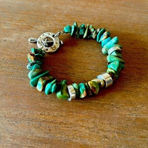 RLM 925 Bracelet rustic green turquoise-beautiful